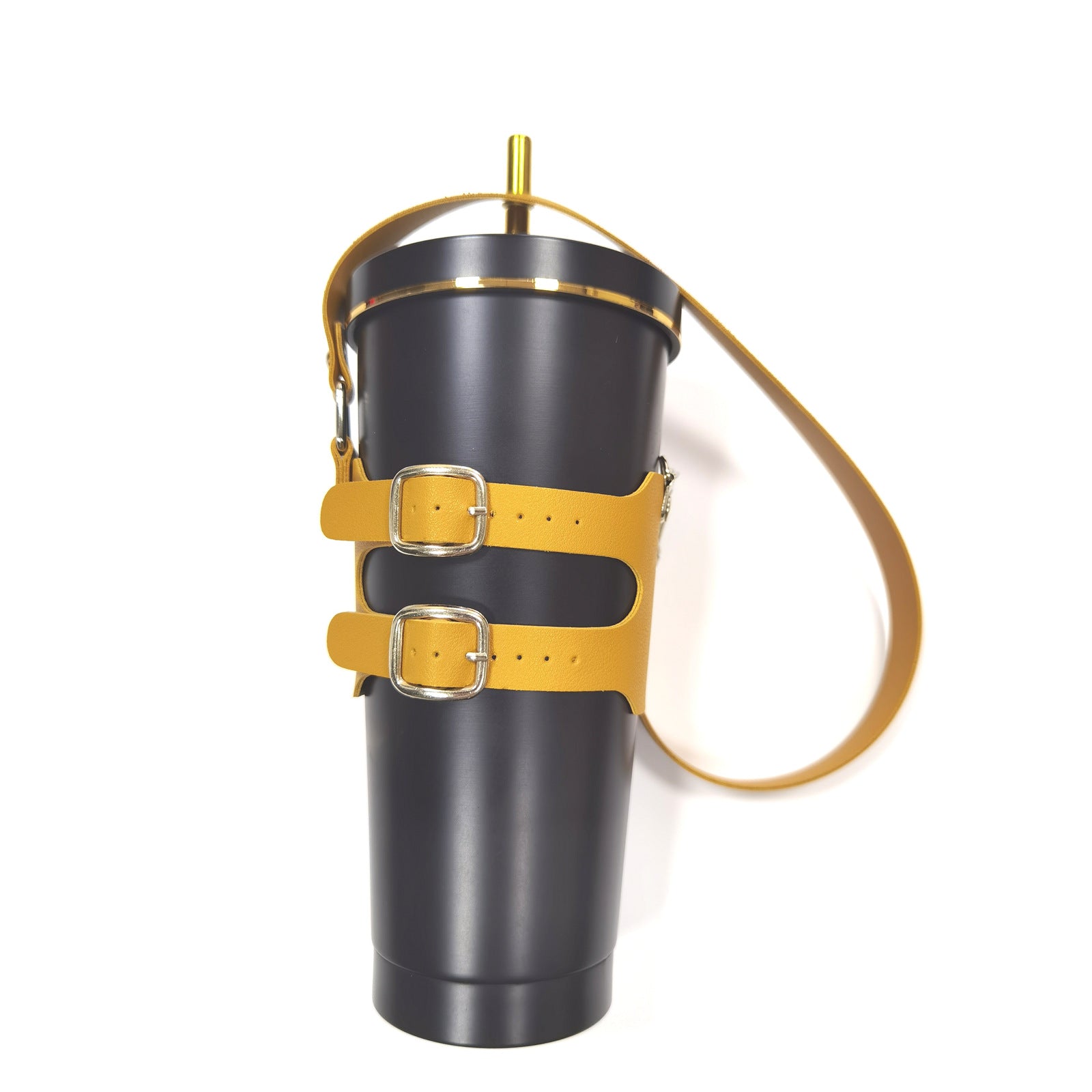 Wholesale Adjustable PU Leather Non-slip Insulated Cup Holder